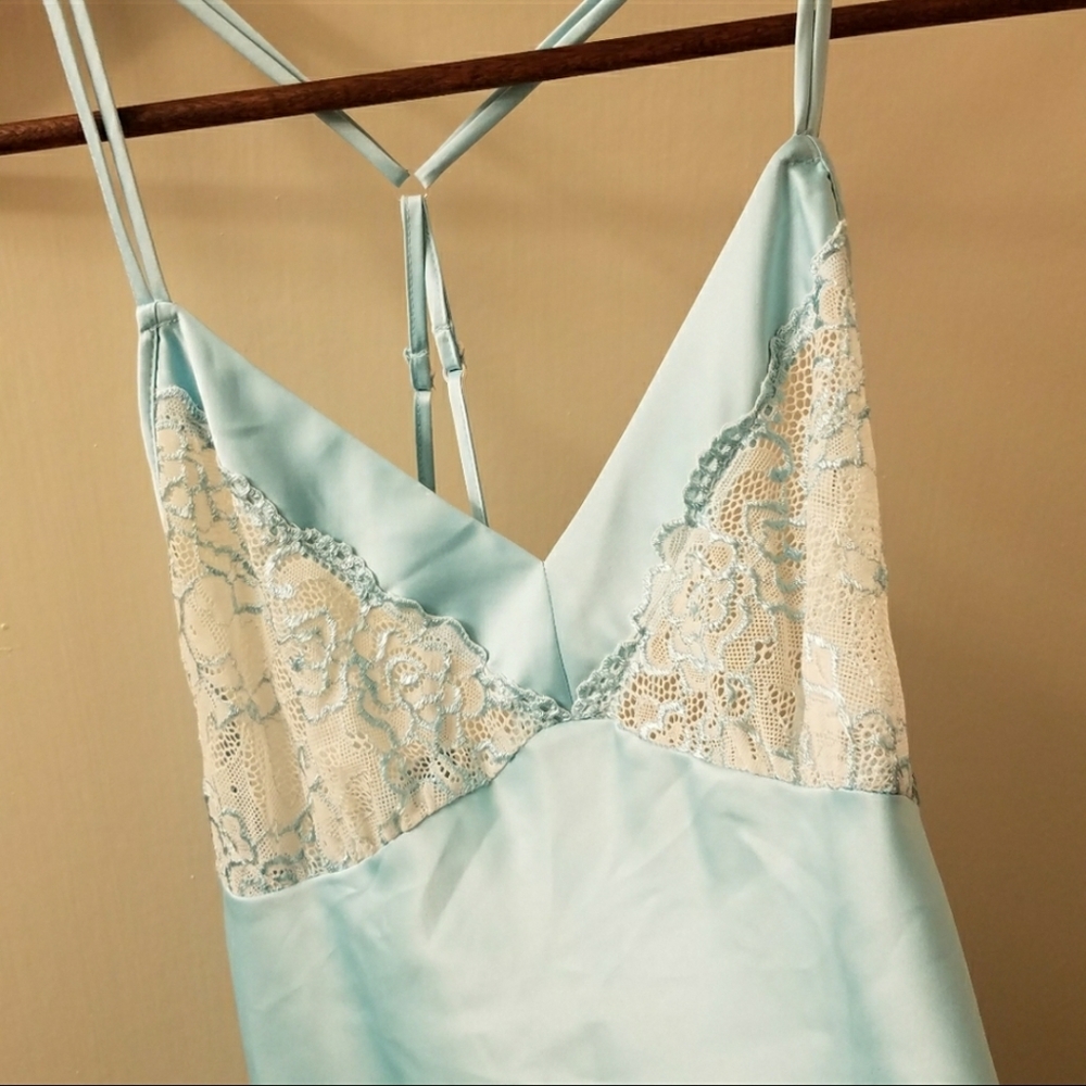 *FREE W/Purchase* Soft Satin Slip- light blue turquoise